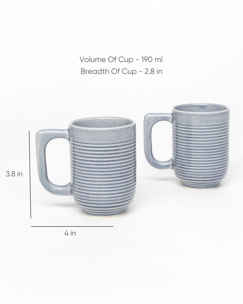 Ripple 190ml Tea Cup Stormy Blue (Set of 2)