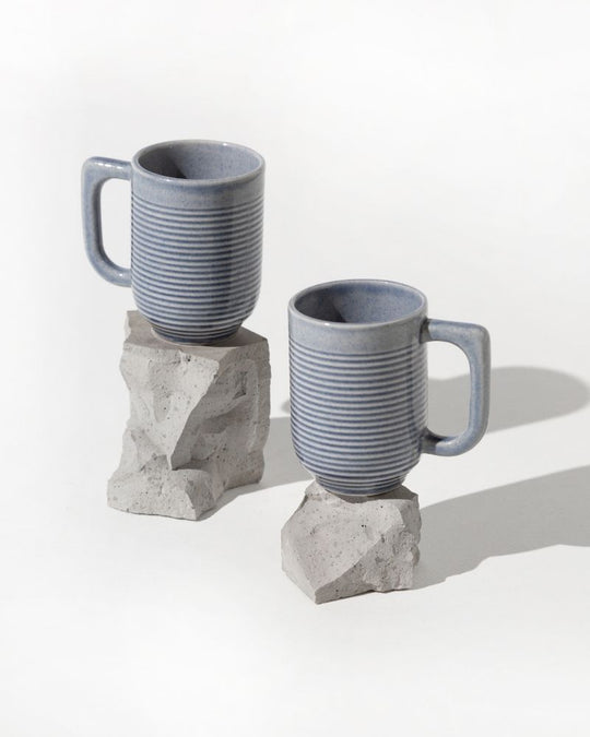 Ripple 190ml Tea Cup Stormy Blue (Set of 2) - Gift Set