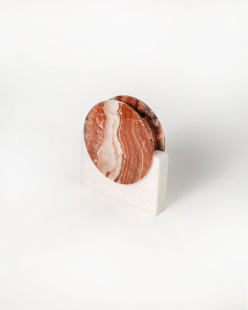 Small Sunrise Marble Vase Red Alicante