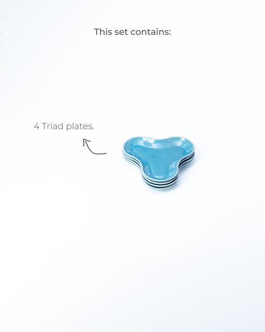Triad 8.6in Quarter Plate Pacific Blue (Set of 4)