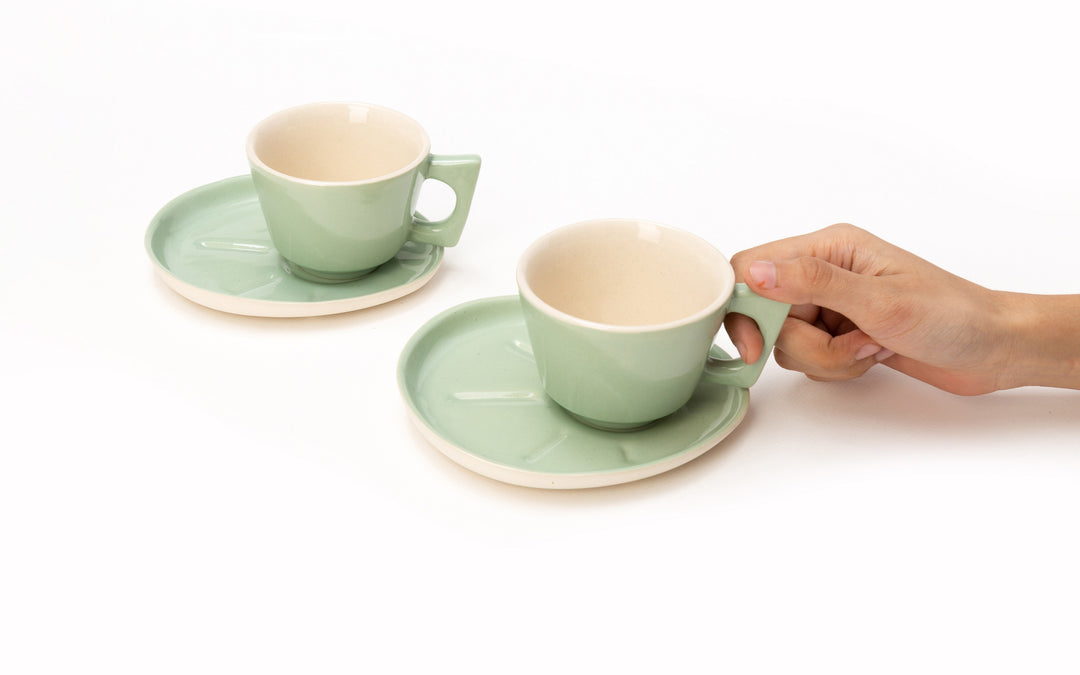 Jojo Cup & Saucer Tea Green Set