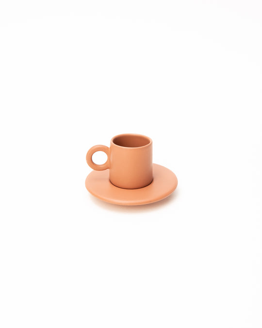 Lilo Cup & Saucer Set Matte Tan