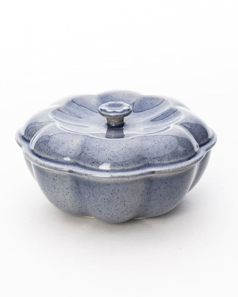 Margaret Serving Bowl with Lid Stormy Blue