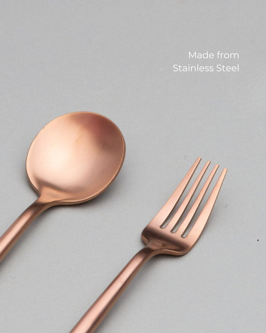 Zuri Cutlery Set Matt Rose Gold (2 Pieces)