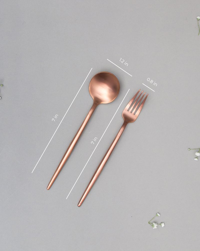 Zuri Cutlery Set Matt Rose Gold (2 Pieces)