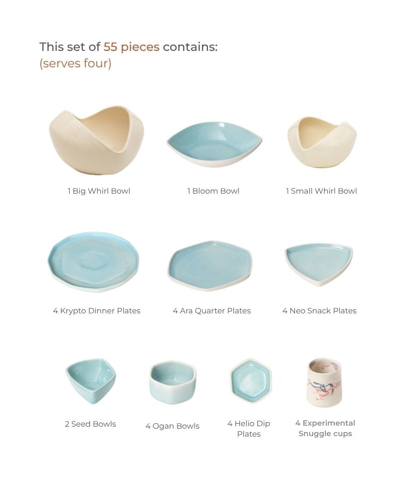 Aqua Forma Dinner Spread (55 pieces)