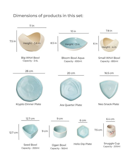 Aqua Forma Dinner Spread (55 pieces)