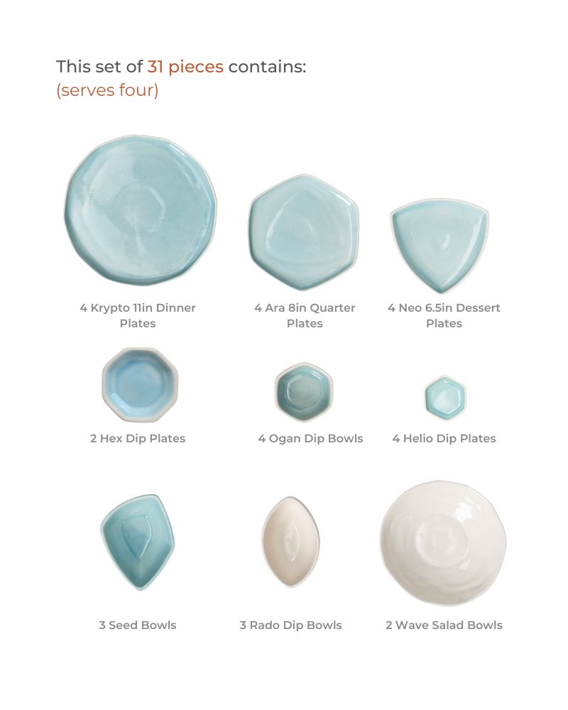 Aqua Forma Dinner Spread (31 pieces)