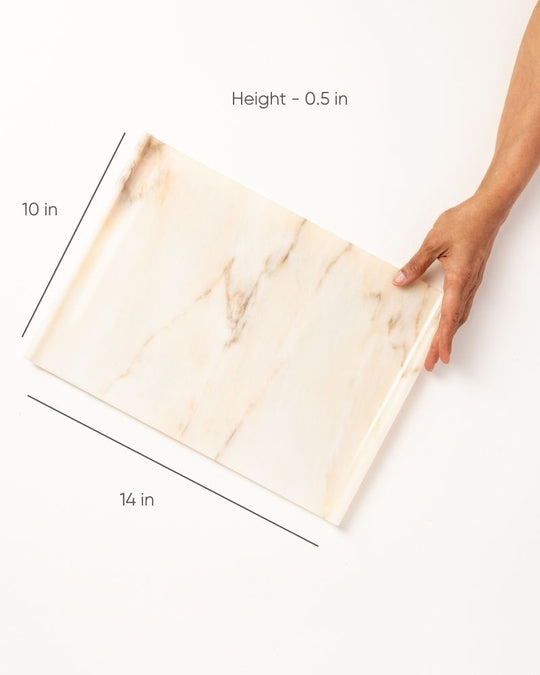 Big Lush Michelangelo Marble Tray - Gift Set