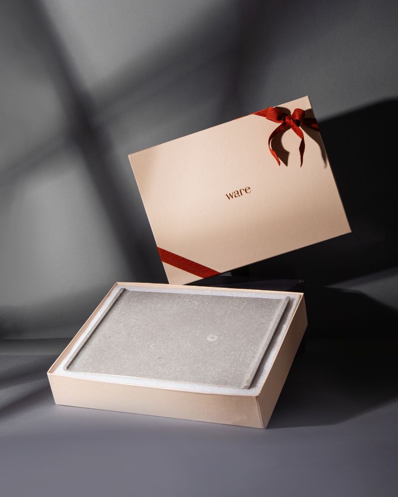 Big Lush Moon Grey Marble Tray - Gift Set