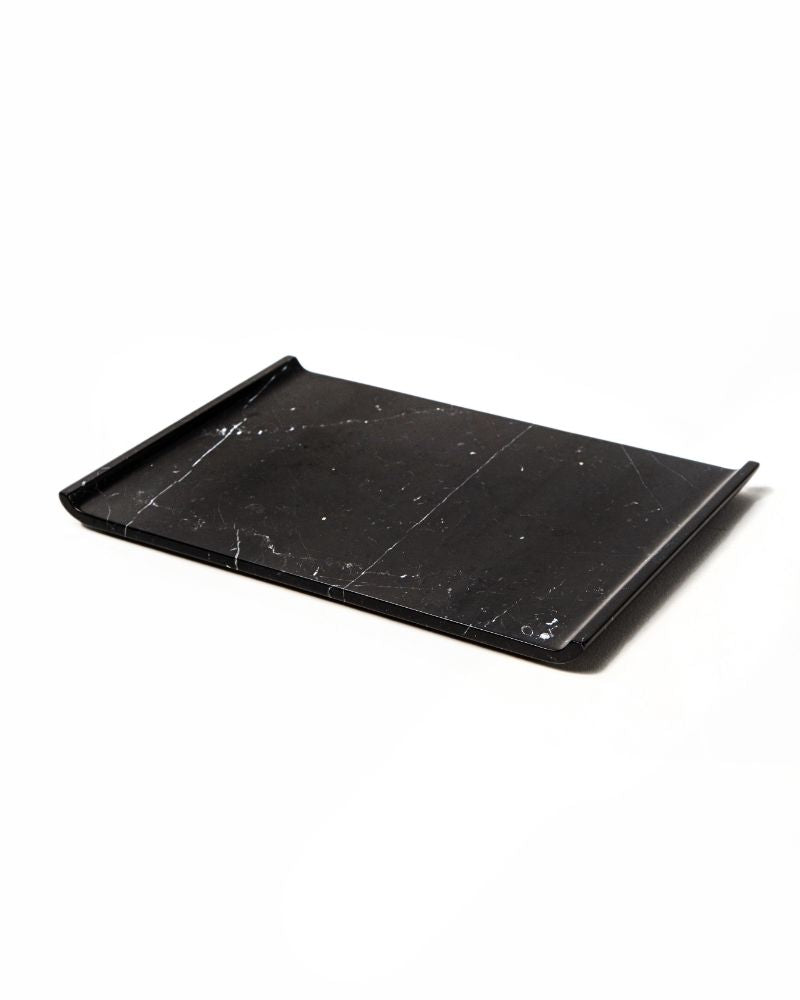 Big Lush Black Marquina Marble Tray - Gift Set