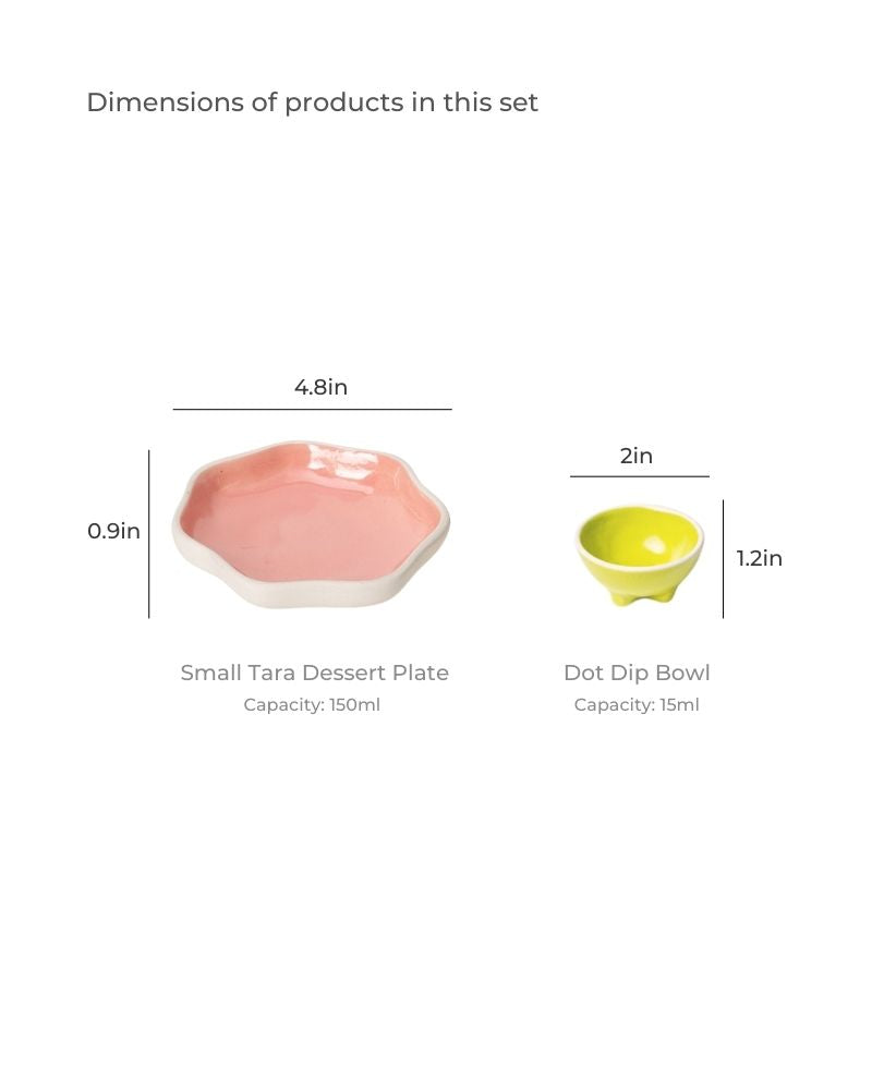 Brunch Munch Dessert Plate Set (8 Pieces)