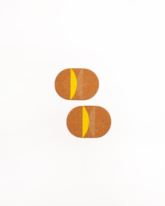 Celeste Oval Trivet Lemon Yellow (Set of 2)
