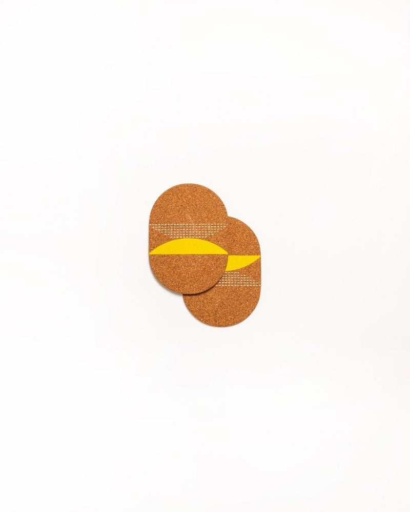 Celeste Oval Trivet Lemon Yellow (Set of 2)