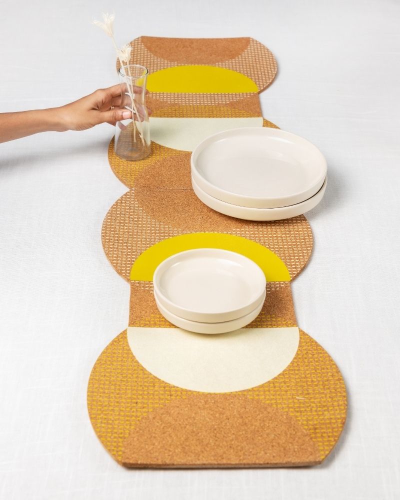 Celeste Table Runner Lemon Yellow (Set of 2)