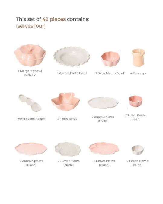 Cherry Blossom Dinner Spread (42 pieces)