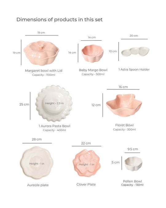 Cherry Blossom Dinner Spread without Accessories (18 pieces)