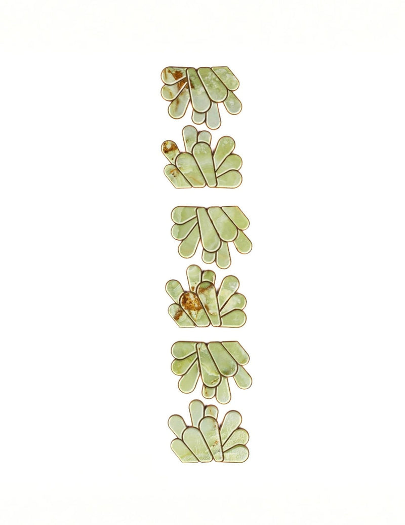 green onyx - teak wood