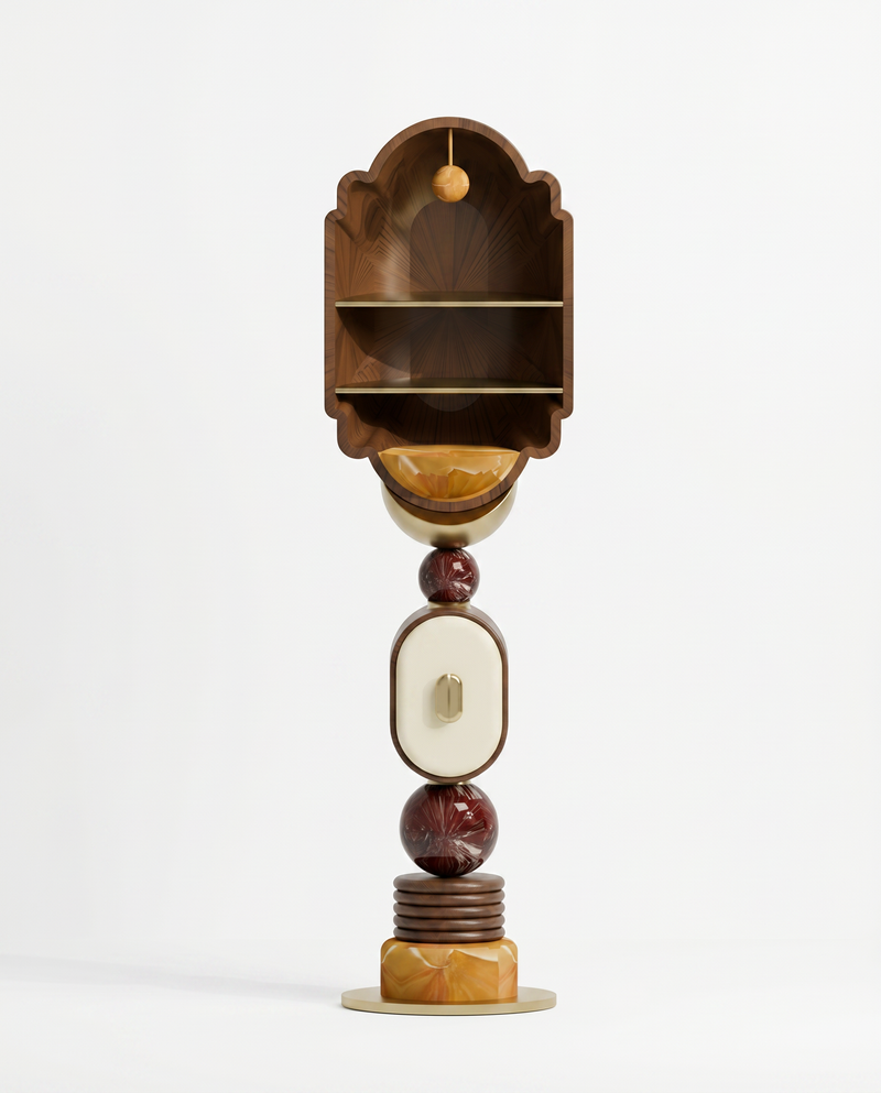 teak wood - honey onyx - red levante