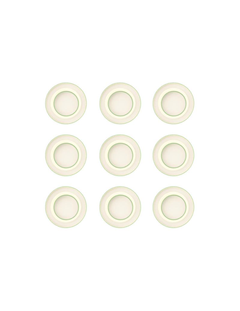 CERAMIC MATT NUDE WITH SAGE GREEN RIM