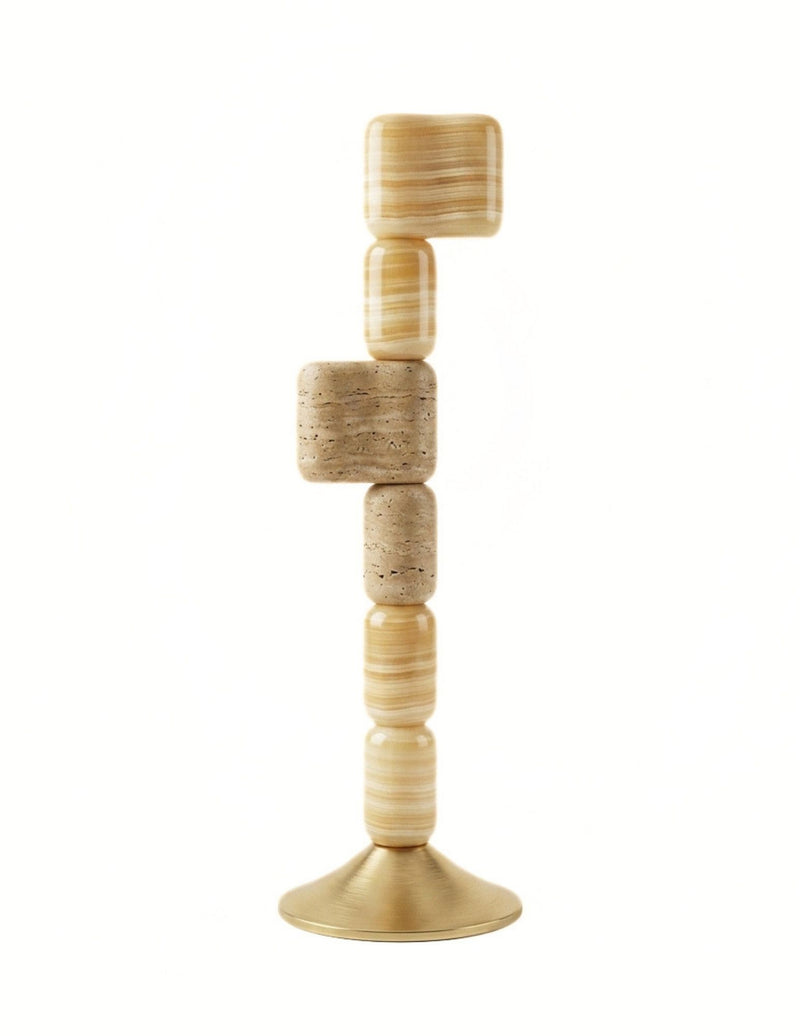beige travertine - tiger onyx