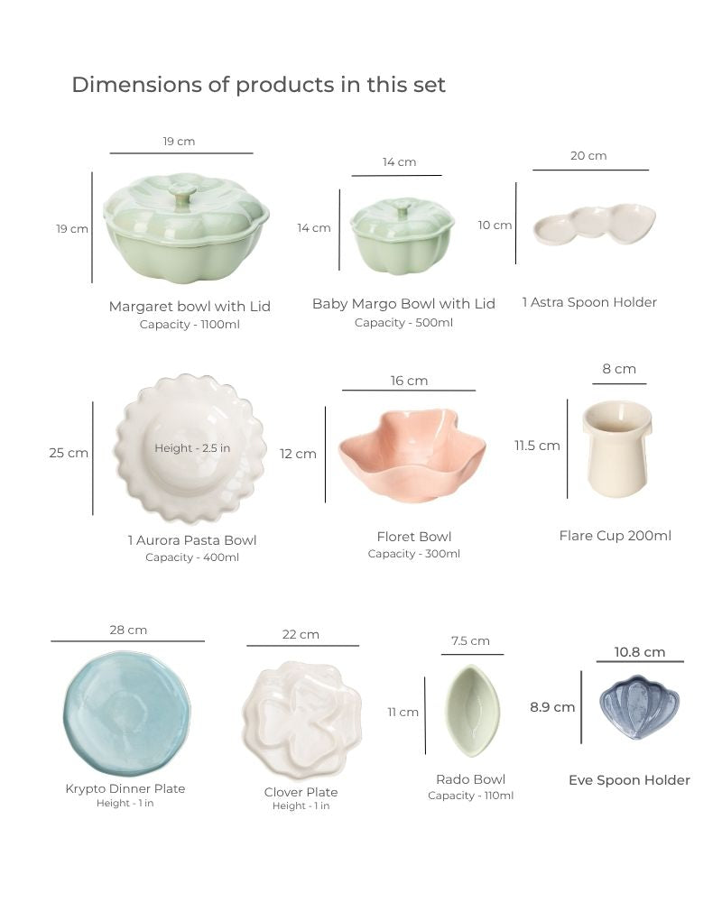Countryside Flora Dinner Spread (54 pieces)
