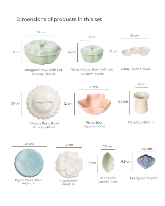 Countryside Flora Dinner Spread (54 pieces)