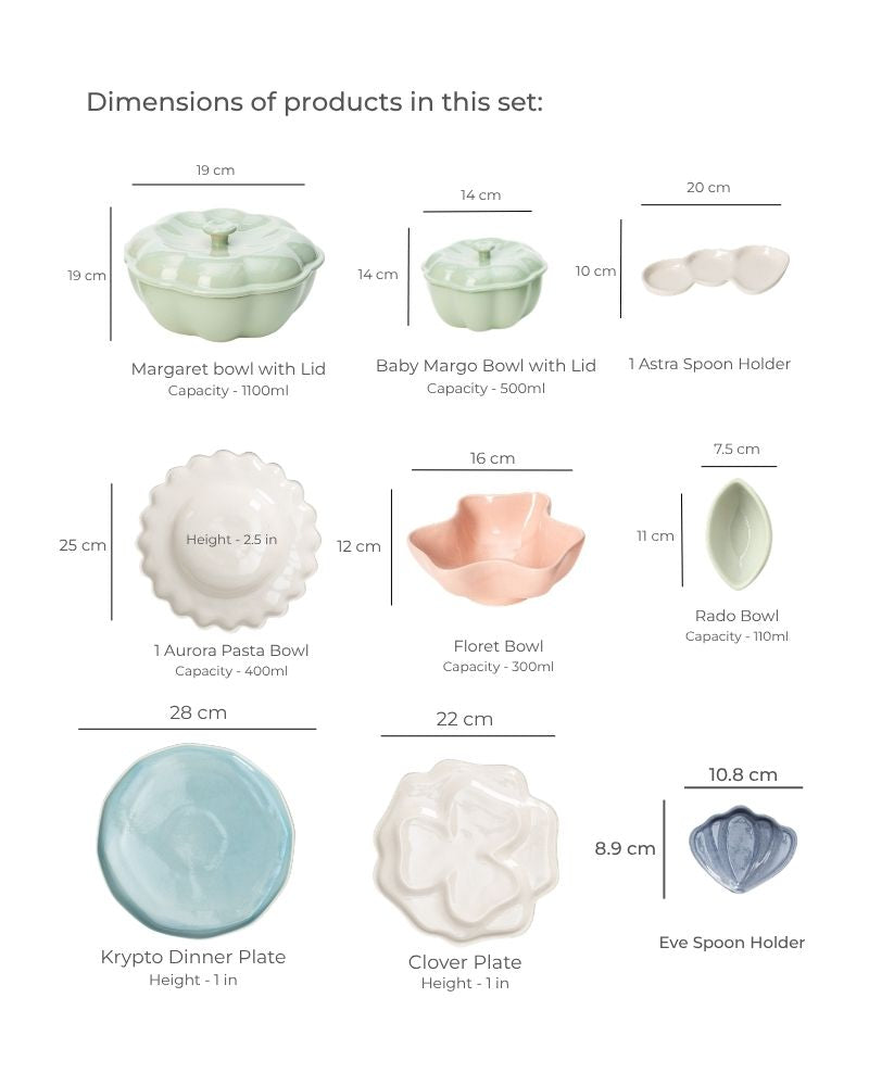 Countryside Flora Dinner Spread without Accessories (28 pieces)