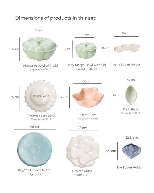 Countryside Flora Dinner Spread without Accessories (28 pieces)