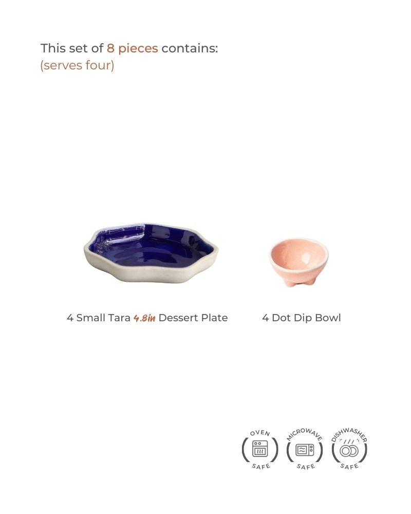 Crunch Munch Dessert Plate Set (8 Pieces)