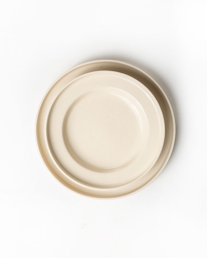 Dip and Crisps Snack Plate Set Nude