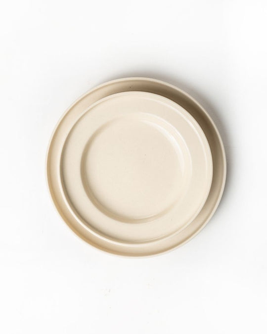 Dip and Crisps Snack Plate Set Nude