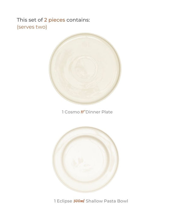 Dip and Crisps Snack Plate Set Nude