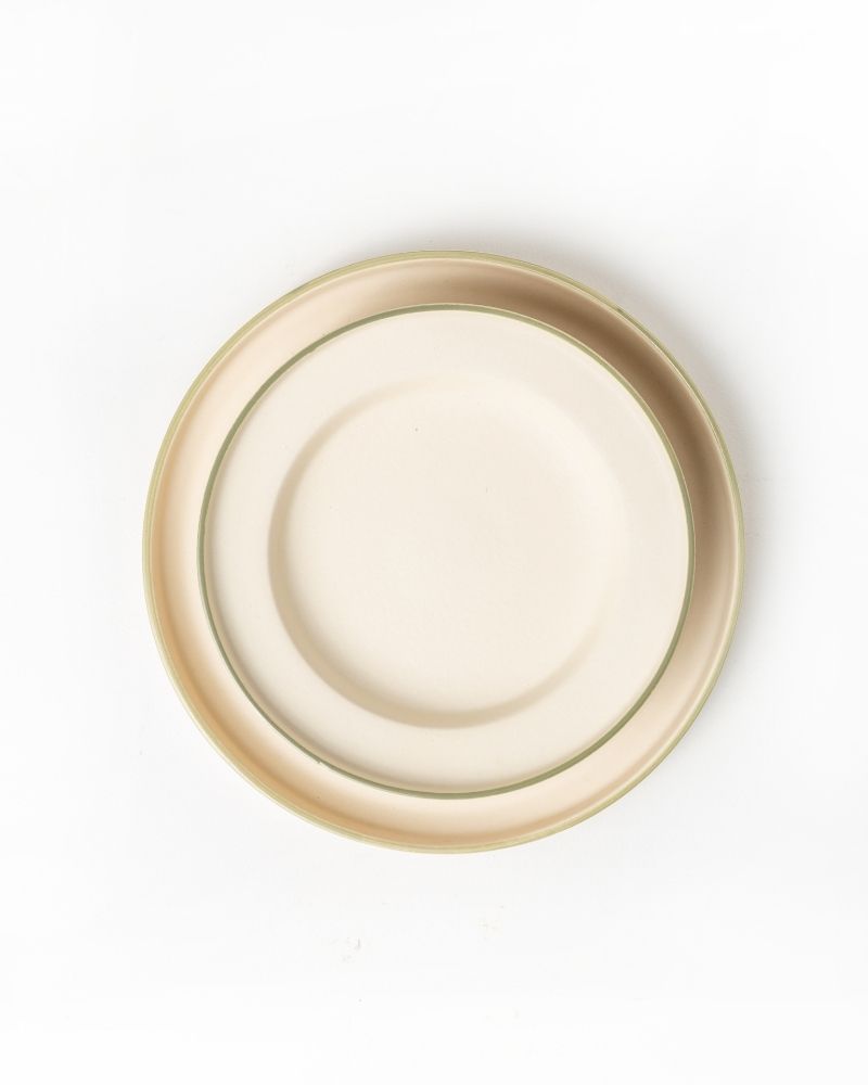 Dip and Crisps Snack Plate Set Sage Green