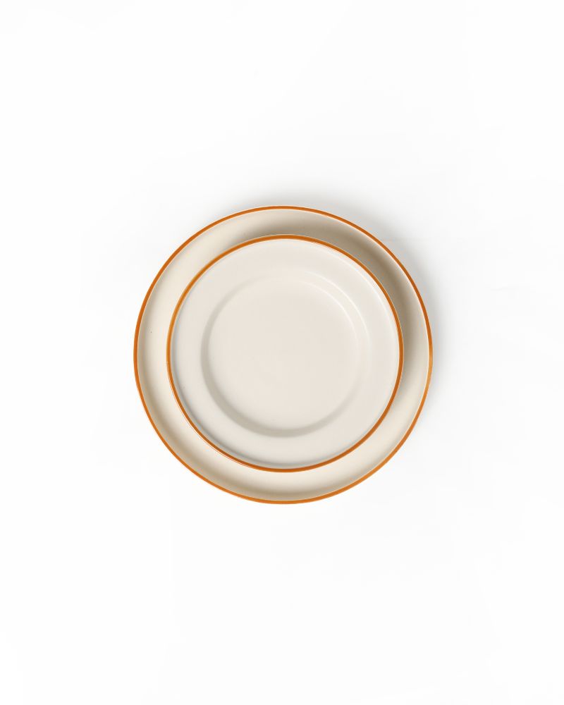 Dip and Crisps Snack Plate Set Warm Brown