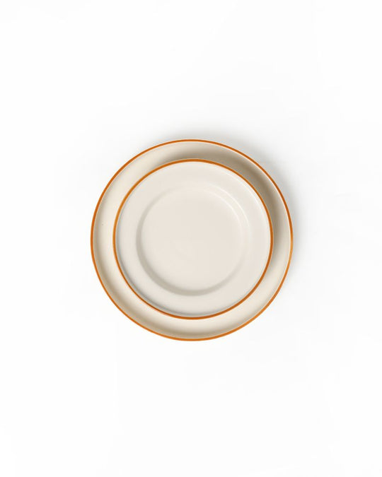 Dip and Crisps Snack Plate Set Warm Brown