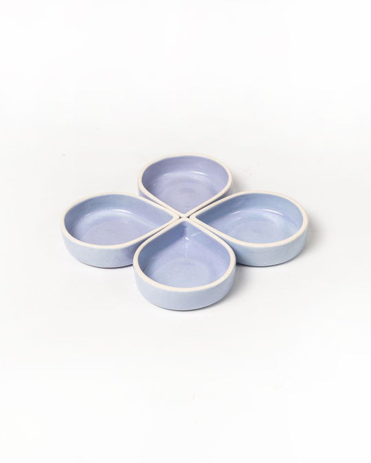 Droplet 4in Dessert Plate Lilac (Set of 4)