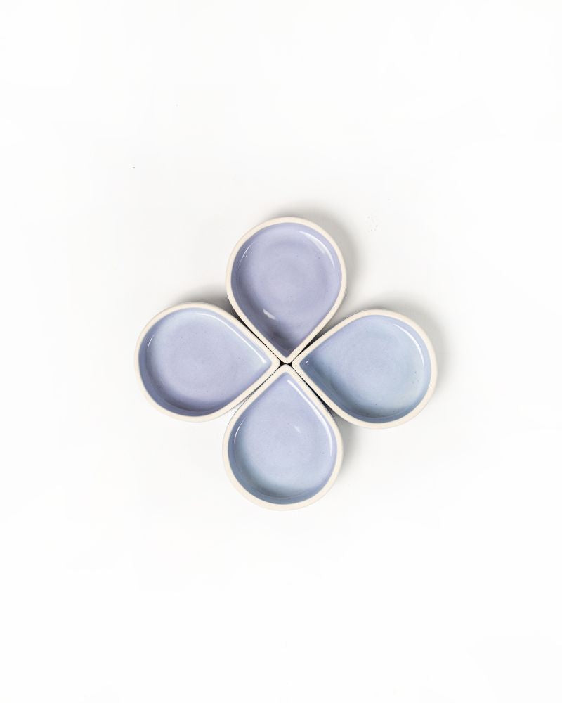 Droplet 4in Dessert Plate Lilac (Set of 4)