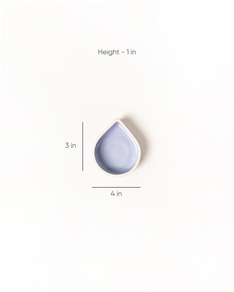 Droplet 4in Dessert Plate Lilac (Set of 4)