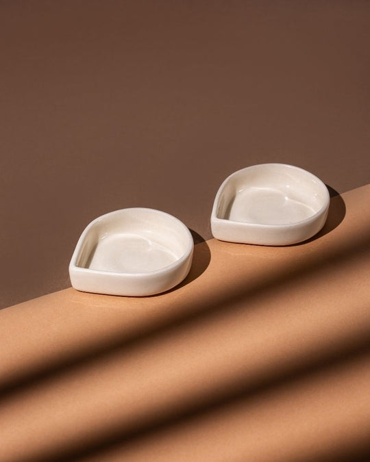 Droplet 4in Dessert Plate Nude (Set of 4)