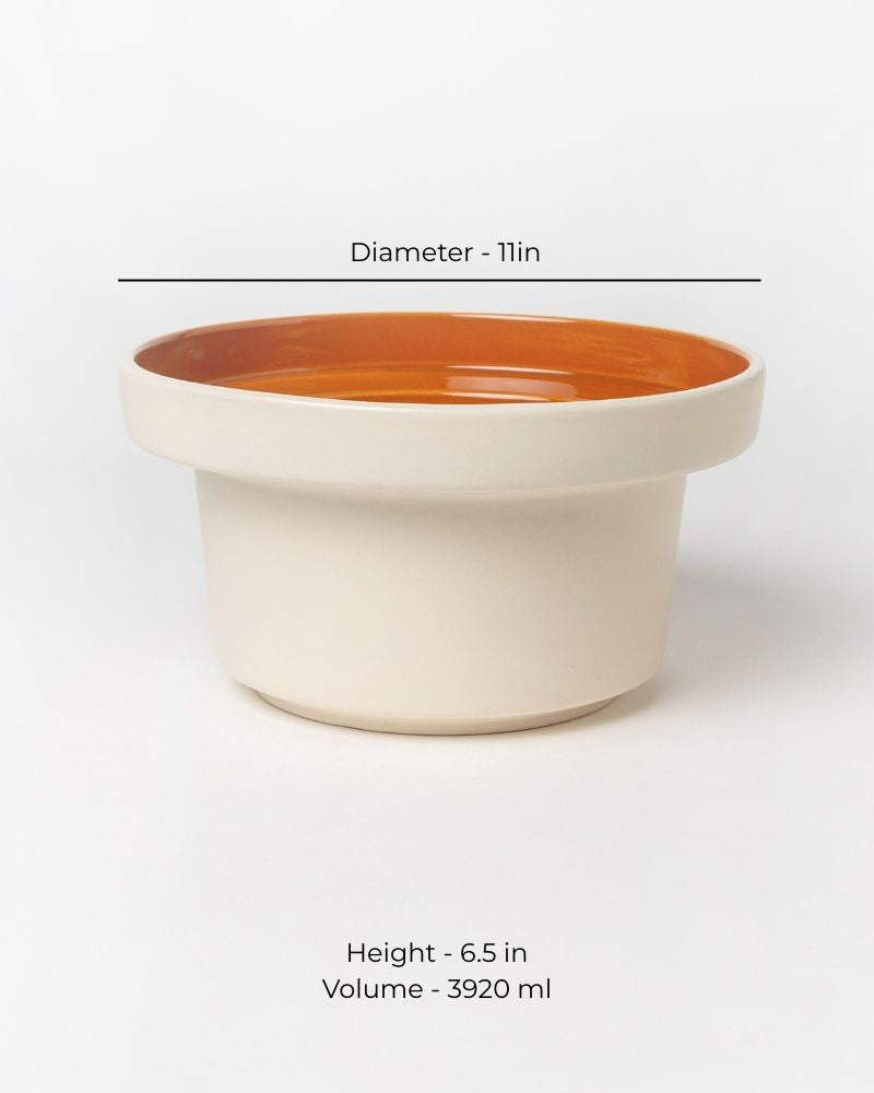 Eclipse 3920ml Large Serving Bowl with Lid Warm Brown