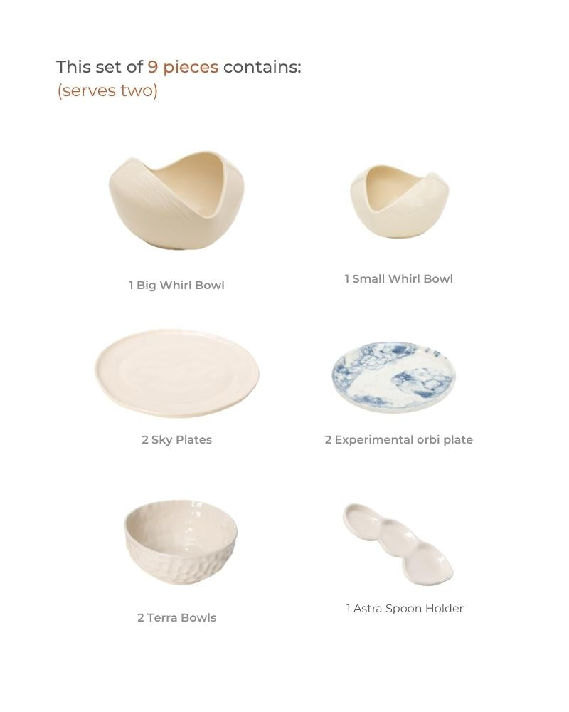 Elemental Dinner Spread Without Accessories (9 Pieces)