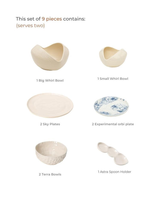 Elemental Dinner Spread Without Accessories (9 Pieces)