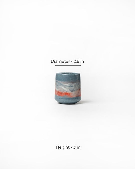 Experimental Snuggle 200ml Tea Cup Steel Blue (Set of 2)