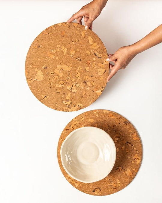 Fuse Round Table Mat - White (Set of 2)