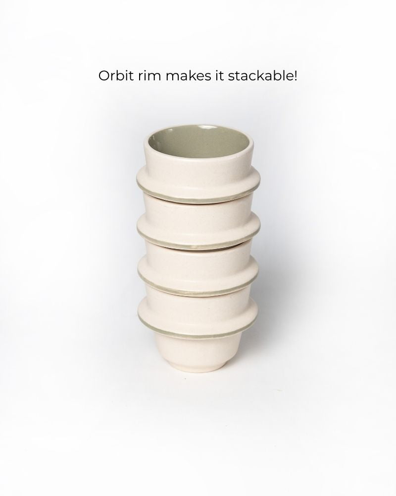 Orbit 180ml Cappuccino Cup Sage Green (Set of 2)