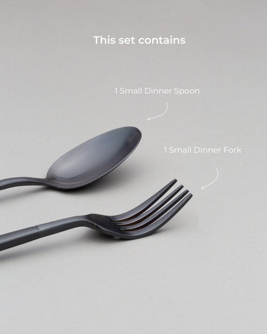 Kyro Cutlery Set Matt Black (2 Pieces)