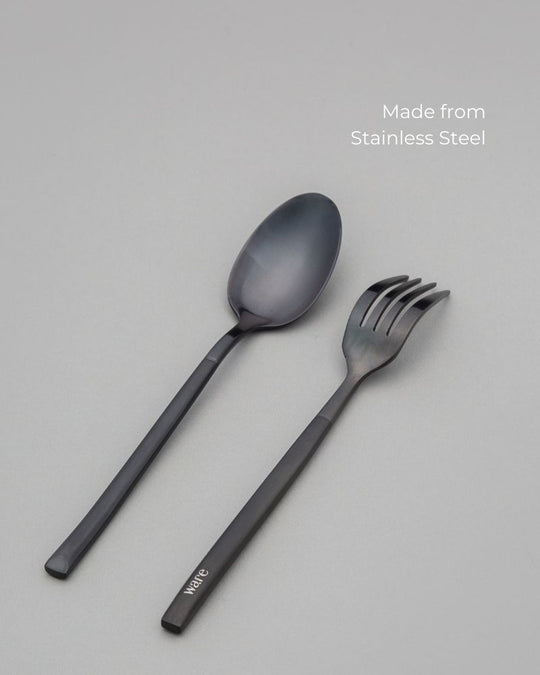 Kyro Cutlery Set Matt Black (2 Pieces)