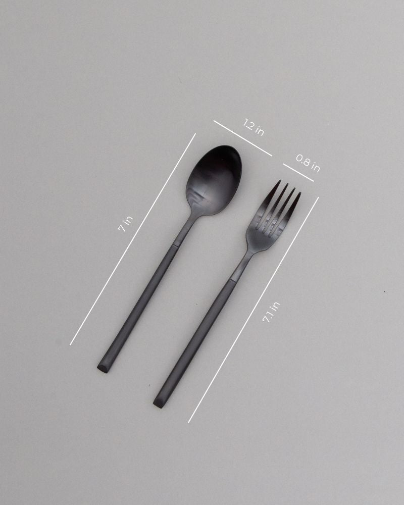 Kyro Cutlery Set Matt Black (2 Pieces)