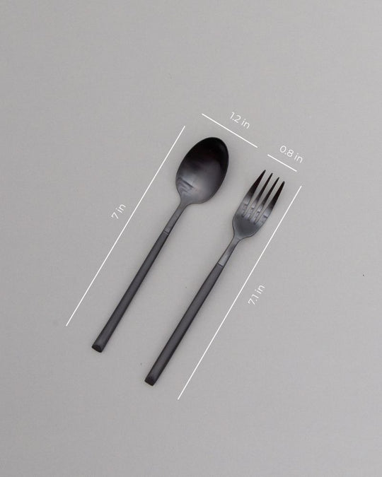 Kyro Cutlery Set Matt Black (2 Pieces)